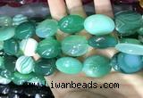 CAA2182 15.5 inches 18*25mm oval banded agate beads wholesale