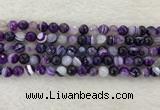 CAA2213 15.5 inches 8mm faceted round banded agate beads