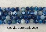 CAA2261 15.5 inches 14mm faceted round banded agate beads