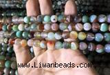 CAA2265 15.5 inches 8mm faceted round banded agate beads