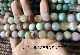 CAA2267 15.5 inches 12mm faceted round banded agate beads