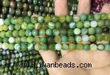 CAA2271 15.5 inches 6mm faceted round banded agate beads