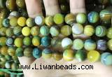 CAA2273 15.5 inches 10mm faceted round banded agate beads