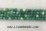 CAA2279 15.5 inches 8mm faceted round banded agate beads