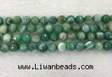 CAA2280 15.5 inches 10mm faceted round banded agate beads