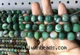 CAA2288 15.5 inches 10mm faceted round banded agate beads