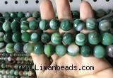 CAA2289 15.5 inches 12mm faceted round banded agate beads