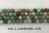 CAA2303 15.5 inches 10mm round banded agate gemstone beads