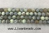 CAA2319 15.5 inches 10mm round banded agate gemstone beads