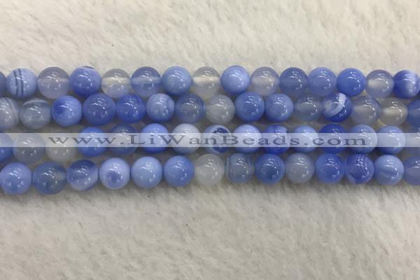 CAA2334 15.5 inches 10mm round banded agate gemstone beads