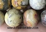 CAA2353 15.5 inches 14mm round crazy lace agate beads wholesale