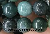 CAA2359 15.5 inches 10mm round moss agate beads wholesale