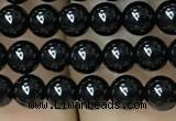 CAA2403 15.5 inches 6mm round black agate beads wholesale