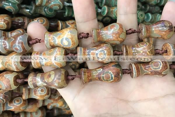 CAA2677 15.5 inches 15*23mm - 16*28mm vase-shaped tibetan agate dzi beads