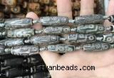 CAA2678 15.5 inches 9*29mm - 10*30mm rice tibetan agate dzi beads