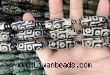 CAA2690 15.5 inches 12*30mm - 14*30mm rice tibetan agate dzi beads