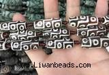 CAA2692 15.5 inches 12*30mm - 14*30mm rice tibetan agate dzi beads