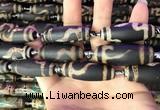 CAA2694 15.5 inches 14*38mm - 16*43mm rice tibetan agate dzi beads