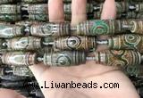 CAA2707 15.5 inches 14*38mm - 16*43mm rice tibetan agate dzi beads