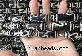 CAA2719 15.5 inches 14*38mm - 16*43mm rice tibetan agate dzi beads