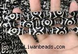 CAA2732 15.5 inches 10*25mm - 11*25mm rice tibetan agate dzi beads