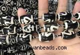 CAA2735 15.5 inches 14*21mm - 16*22mm drum tibetan agate dzi beads