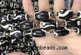 CAA2738 15.5 inches 14*21mm - 16*22mm drum tibetan agate dzi beads