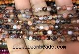 CAA2830 15 inches 4mm faceted round fire crackle agate beads wholesale