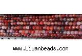 CAA2890 15 inches 6mm faceted round fire crackle agate beads wholesale