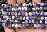 CAA2905 15 inches 6mm faceted round fire crackle agate beads wholesale