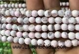 CAA2918 15 inches 6mm faceted round fire crackle agate beads wholesale