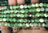 CAA2922 15 inches 6mm faceted round fire crackle agate beads wholesale