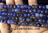 CAA2932 15 inches 6mm faceted round fire crackle agate beads wholesale