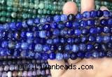 CAA2964 15 inches 8mm faceted round fire crackle agate beads wholesale