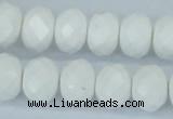 CAA31 15.5 inches 10*14mm rondelle white agate gemstone beads