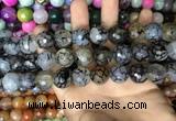 CAA3230 15 inches 16mm faceted round fire crackle agate beads wholesale