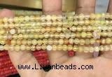 CAA3262 15 inches 4mm faceted round agate beads wholesale