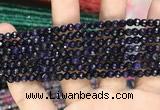 CAA3270 15 inches 4mm faceted round agate beads wholesale