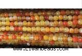 CAA3292 15 inches 6mm faceted round agate beads wholesale