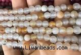 CAA3301 15 inches 6mm faceted round agate beads wholesale