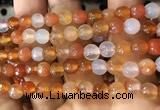 CAA3304 15 inches 6mm faceted round agate beads wholesale