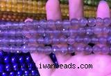 CAA3330 15 inches 8mm faceted round agate beads wholesale