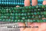 CAA3341 15 inches 8mm faceted round agate beads wholesale