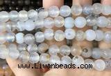 CAA3342 15 inches 8mm faceted round agate beads wholesale