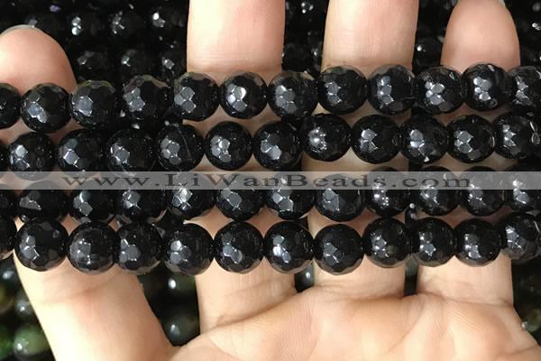 CAA3350 15 inches 8mm faceted round agate beads wholesale