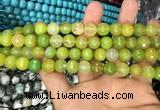 CAA3372 15 inches 10mm faceted round agate beads wholesale