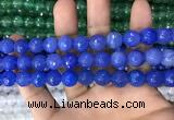 CAA3376 15 inches 10mm faceted round agate beads wholesale