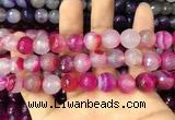 CAA3399 15 inches 12mm faceted round agate beads wholesale