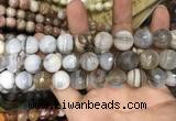 CAA3452 15 inches 16mm faceted round agate beads wholesale