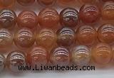 CAA3500 15.5 inches 4mm round AB-color fire agate beads wholesale